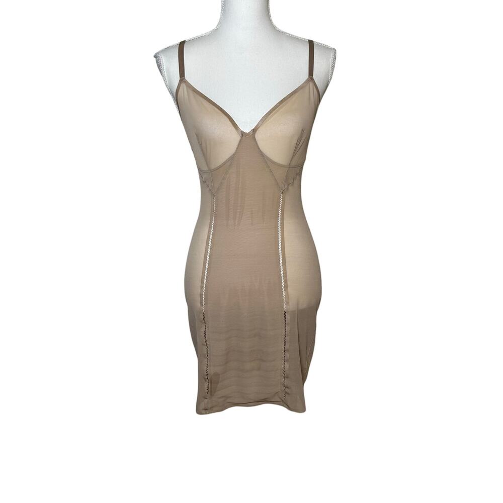 Spanx haute contour nouveau mesh nude color slip adjustable straps size M